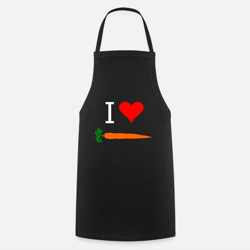 I LOVE CARROT - Cooking Apron - black