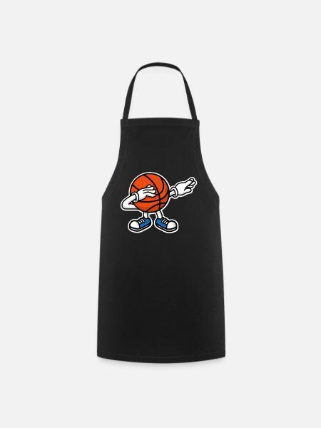 Dab dabbing basketball ball﻿ - Cooking Apron - black
