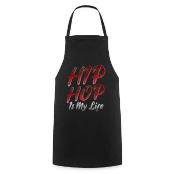 hip hop - Cooking Apron - black - Front - AI Model Male 185 dark (185cm)