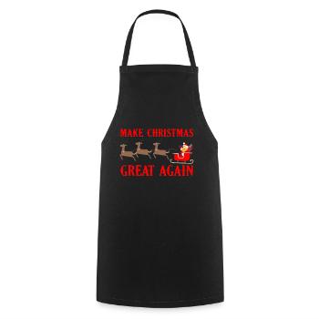 Make Christmas Great Again Shirt für Weihnachten - Kochschürze - Schwarz - Vorne - AI Model Male 185 dark (185cm)