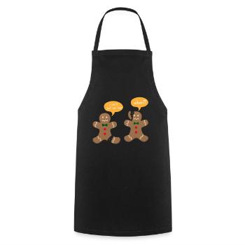Gingerbread Christmas - Lustige Lebkuchen Design - Kochschürze - Schwarz - Vorne - AI Model Male 185 dark (185cm)