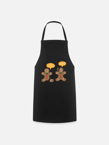 Gingerbread Christmas - Lustige Lebkuchen Design - Kochschürze - Schwarz