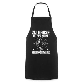Zu Hause ist wo meine Schwiegermutter ist - Kochschürze - Schwarz - Vorne - AI Model Male 185 dark (185cm)