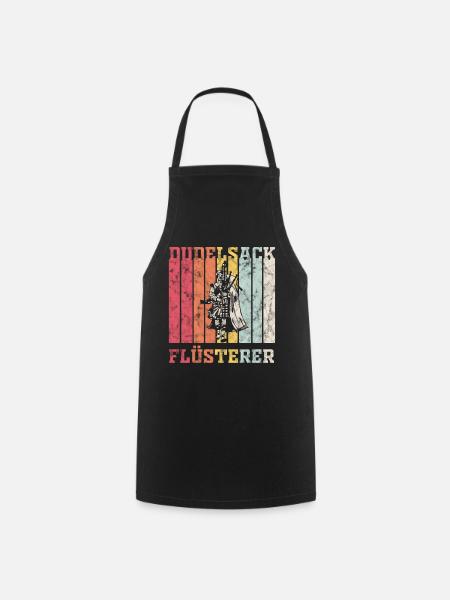 Dudelsack Flüsterer Retro Geschenk - Kochschürze - Schwarz