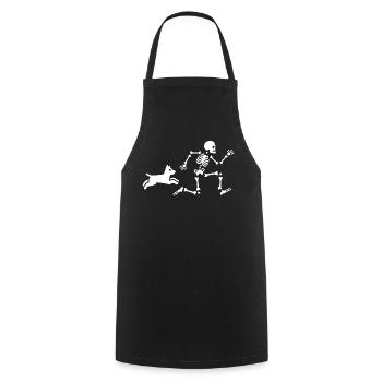 Dog mom entraineur de chien squelette os - Tablier de cuisine - noir - Devant - AI Model Male 185 dark (185cm)