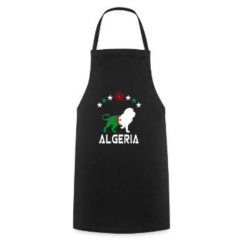 Algerien Löwen Flaggen Design / Geschenk - Kochschürze - Schwarz - Vorne - AI Model Male 185 dark (185cm)