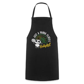 Panda volleyball - Cooking Apron - black - Front - AI Model Male 185 dark (185cm)