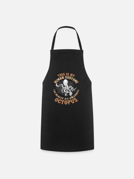 Costume de poulpe - Tablier de cuisine - noir