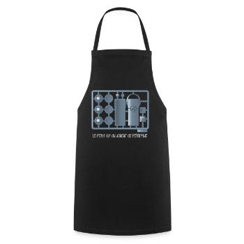 Le petit kit du joueur de pétanque - Tablier de cuisine - noir - Devant - AI Model Male 185 dark (185cm)