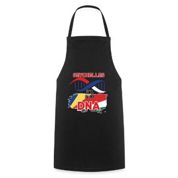 Les Seychelles sont dans mon ADN - Tablier de cuisine - noir - Devant - AI Model Male 185 dark (185cm)
