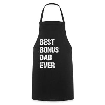 Best Bonus Dad Ever - Cooking Apron - black - Front - AI Model Male 185 dark (185cm)