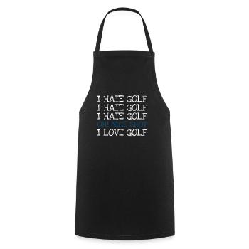 Je déteste le golf Je déteste le golf Je déteste le golf Oh! Joli cliché - Tablier de cuisine - noir - Devant - AI Model Male 185 dark (185cm)