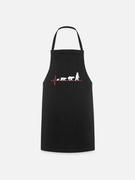 Polar bear bear gift - Cooking Apron - black