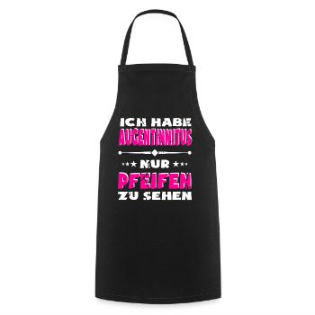 Lustiger Spruch Augen Tinnitus - Kochschürze - Schwarz - Vorne - AI Model Male 185 dark (185cm)