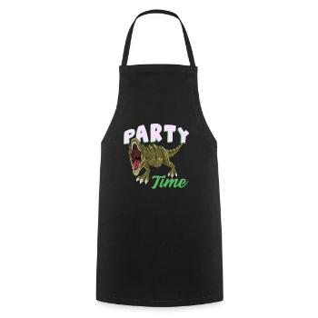 dinosaur - Cooking Apron - black - Front - AI Model Male 185 dark (185cm)