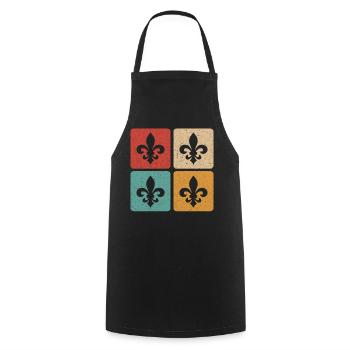 Vintage Mardi Gras - Cooking Apron - black - Front - AI Model Male 185 dark (185cm)