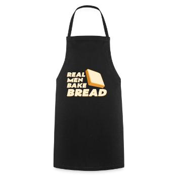 Les vrais hommes font du pain - Tablier de cuisine - noir - Devant - AI Model Male 185 dark (185cm)