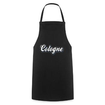 Cologne Schriftzug Vintage Colonia Kölsch Fan Köln - Kochschürze - Schwarz - Vorne - AI Model Male 185 dark (185cm)