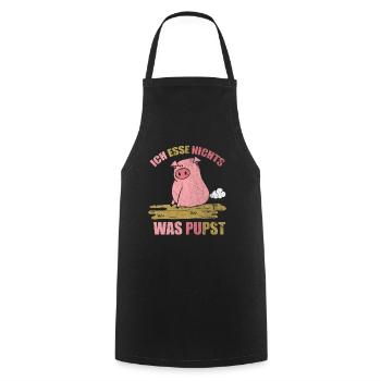 Vegan Veganer Tierschutz - Kochschürze - Schwarz - Vorne - AI Model Male 185 dark (185cm)