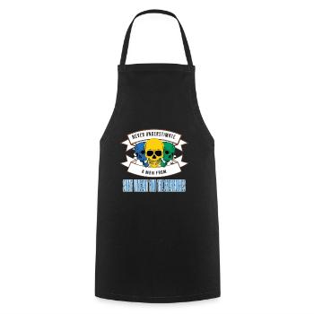 Never underestimate someone from St. Vincent and the Others - Cooking Apron - black - Front - AI Model Male 185 dark (185cm)