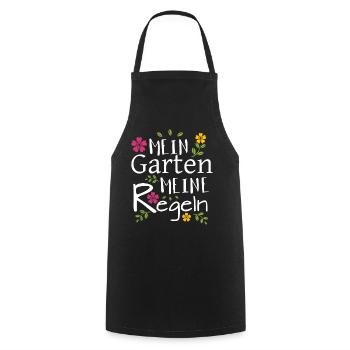 Garten Gartenarbeit Geschenk für Damen und Herren - Kochschürze - Schwarz - Vorne - AI Model Male 185 dark (185cm)