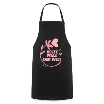 Meilleure femme valentine love - Tablier de cuisine - noir - Devant - AI Model Male 185 dark (185cm)