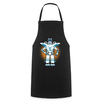 Robots and robotics - Cooking Apron - black - Front - AI Model Male 185 dark (185cm)