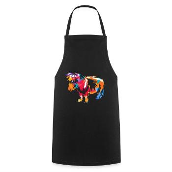 Shetlandpony - Kochschürze - Schwarz - Vorne - AI Model Male 185 dark (185cm)
