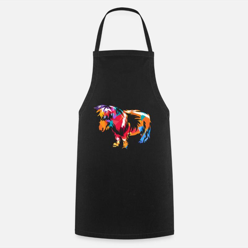 Shetland pony - Cooking Apron - black