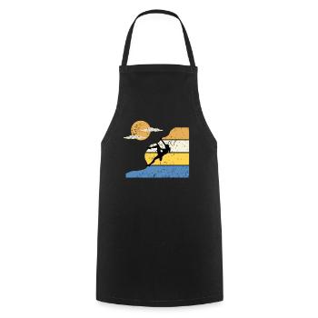 Frauen Klettern Bouldern Kletterin Klettersport - Kochschürze - Schwarz - Vorne - AI Model Male 185 dark (185cm)