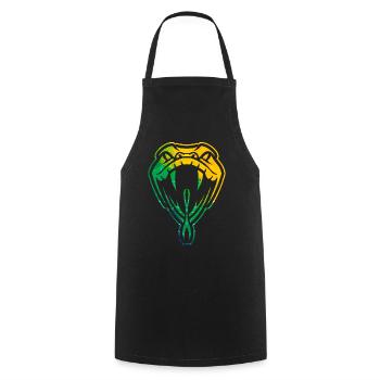 Tête de serpent serpent vipères venimeuses reptiles - Tablier de cuisine - noir - Devant - AI Model Male 185 dark (185cm)