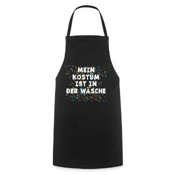 Mein Kostüm ist in der Wäsche - Kochschürze - Schwarz - Vorne - AI Model Male 185 dark (185cm)