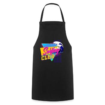 80s party - Cooking Apron - black - Front - AI Model Male 185 dark (185cm)