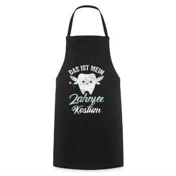 Zahnfee Kostüm Karneval Fasching Fee - Kochschürze - Schwarz - Vorne - AI Model Male 185 dark (185cm)