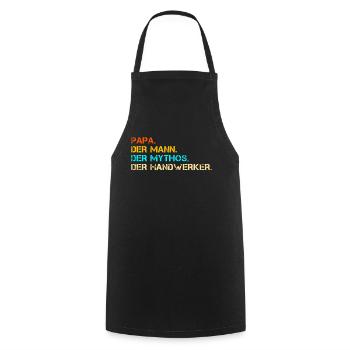 Handwerker Papa - Kochschürze - Schwarz - Vorne - AI Model Male 185 dark (185cm)