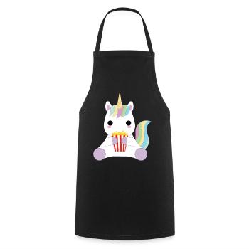 Popcorn and imagination - Cooking Apron - black - Front - AI Model Male 185 dark (185cm)