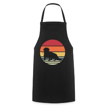 Otter Sea Otter - Cooking Apron - black - Front - AI Model Male 185 dark (185cm)