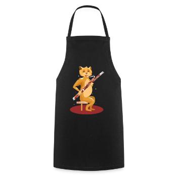 Fagottkatze Fagott Katze - Kochschürze - Schwarz - Vorne - AI Model Male 185 dark (185cm)
