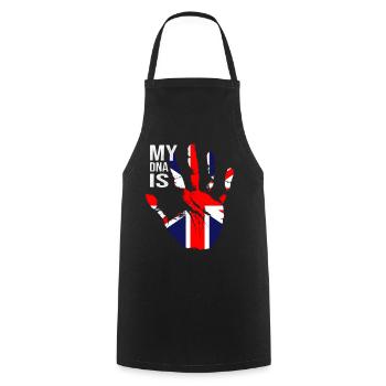 British Flag, My DNA Is British, Union Jack Flag - Cooking Apron - black - Front - AI Model Male 185 dark (185cm)