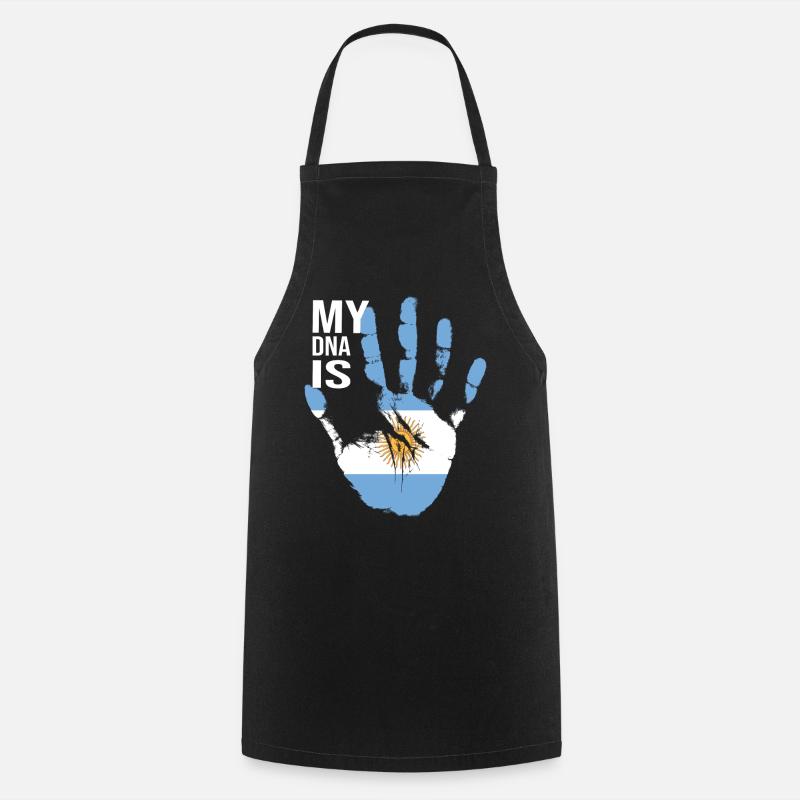 Argentine Falg, mon ADN est argentin, Argentine - Tablier de cuisine - noir