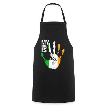 My DNA Is Irish, Irish Hand, Ireland Flag, Irish - Kochschürze - Schwarz - Vorne - AI Model Male 185 dark (185cm)