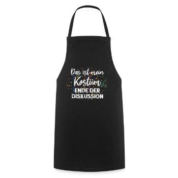Fasching Karneval Feiern Party Kostüm - Kochschürze - Schwarz - Vorne - AI Model Male 185 dark (185cm)