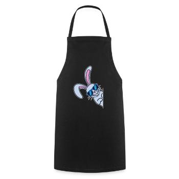 Cool Easter Bunny Easter Bunny Happy Easter - Cooking Apron - black - Front - AI Model Male 185 dark (185cm)