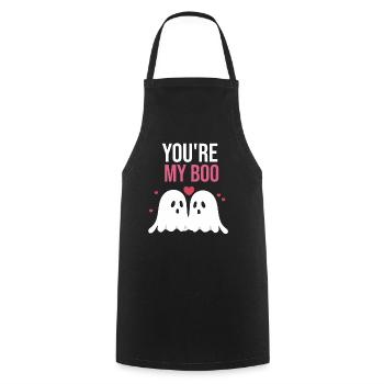 Valentines day gift ghosts ghost lovers - Cooking Apron - black - Front - AI Model Male 185 dark (185cm)