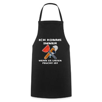 Lustiger Klempner Sprüche Handwerk Berufe Geschenk - Kochschürze - Schwarz - Vorne - AI Model Male 185 dark (185cm)