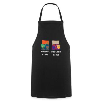 Normal Girls Boulder Girls climbing climbing hall - Cooking Apron - black - Front - AI Model Male 185 dark (185cm)