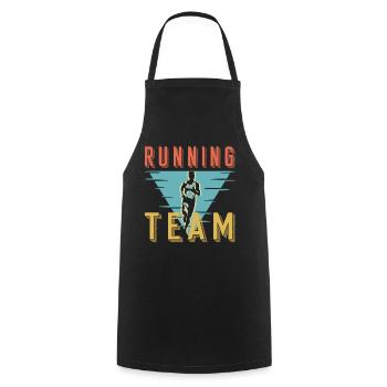 Retro Running Team Sprint Club Graphic - Cooking Apron - black - Front - AI Model Male 185 dark (185cm)