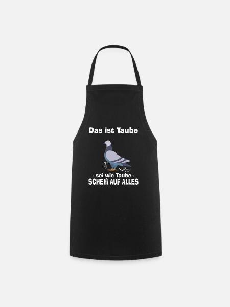 Tauben - Kochschürze - Schwarz
