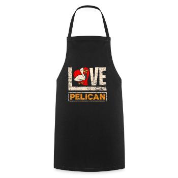 Amour de pélican - Tablier de cuisine - noir - Devant - AI Model Male 185 dark (185cm)