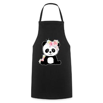 Panda Lustig Geschenk Damen Herren Kinder - Kochschürze - Schwarz - Vorne - AI Model Male 185 dark (185cm)